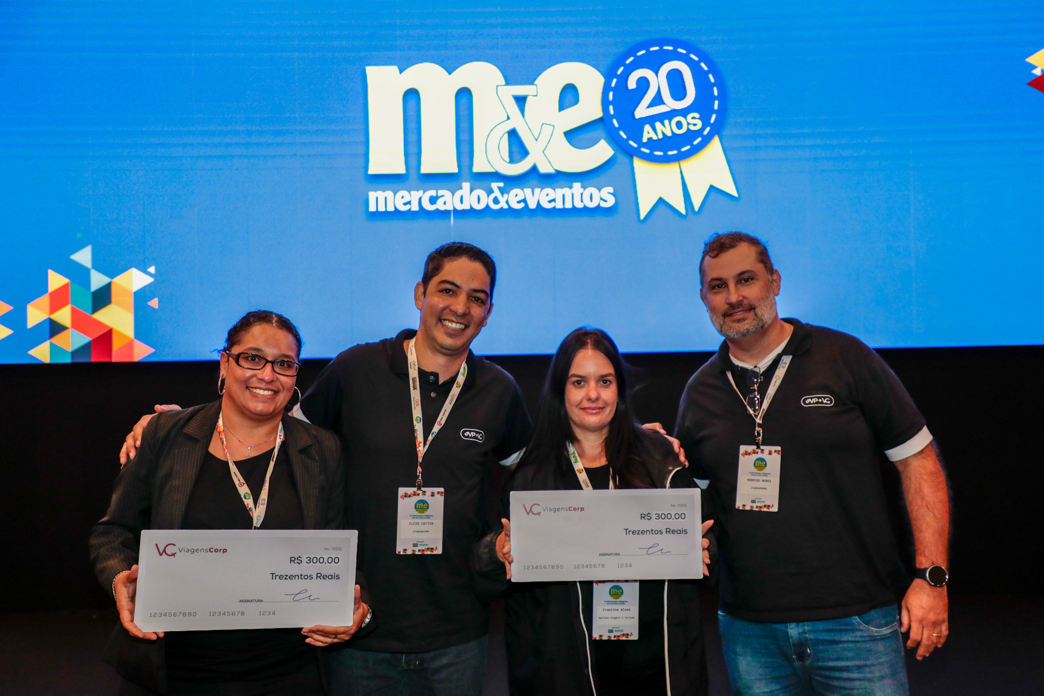 Ganhadores do pix da ViagensCorp