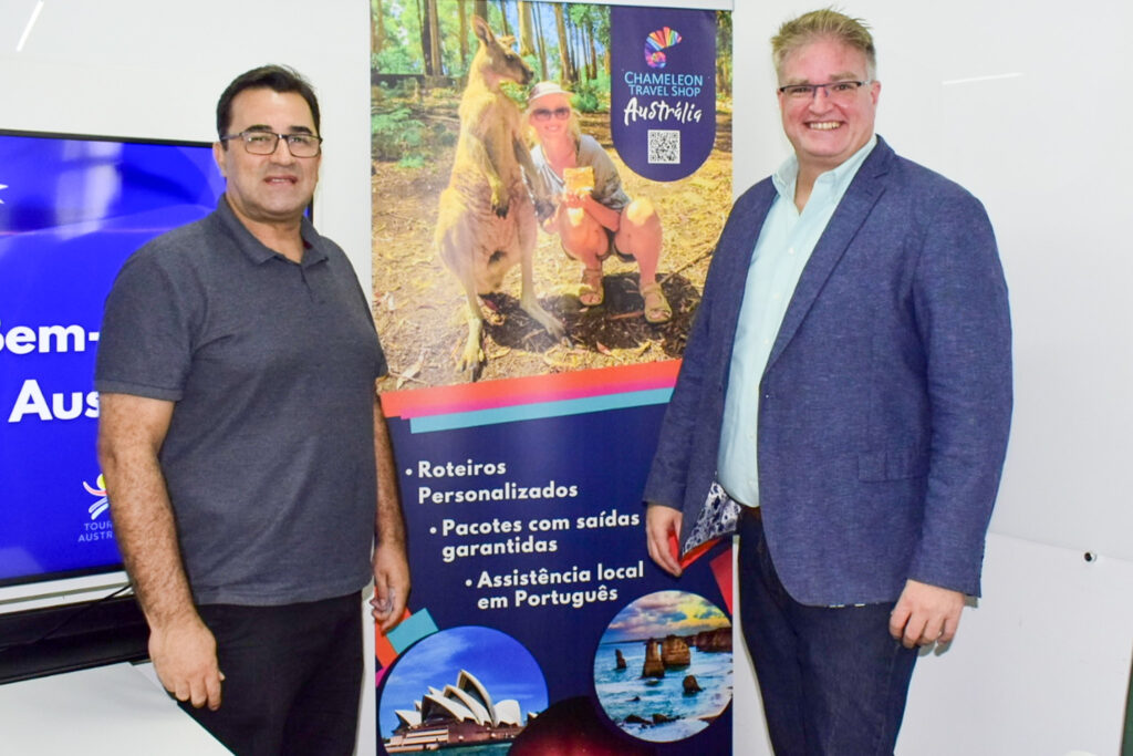 Fredy Gouveia e Joseph Walker, da Chameleon Travel Shop