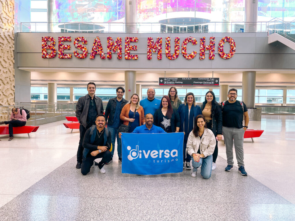 Famtour da Diversa Turismo no aeroporto de Miami