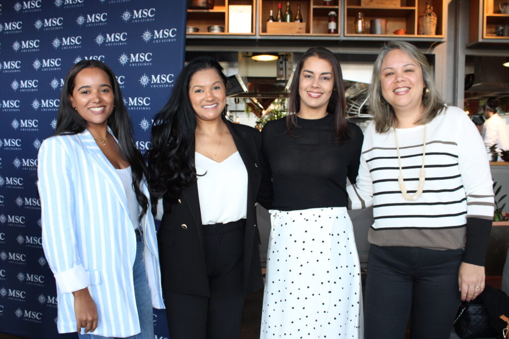 Kamila Oliveira, da Abreu, Cátia Ormundo, da MSC, Eliz Silva, da MSC, e Débora Pandolfo, da Abreu