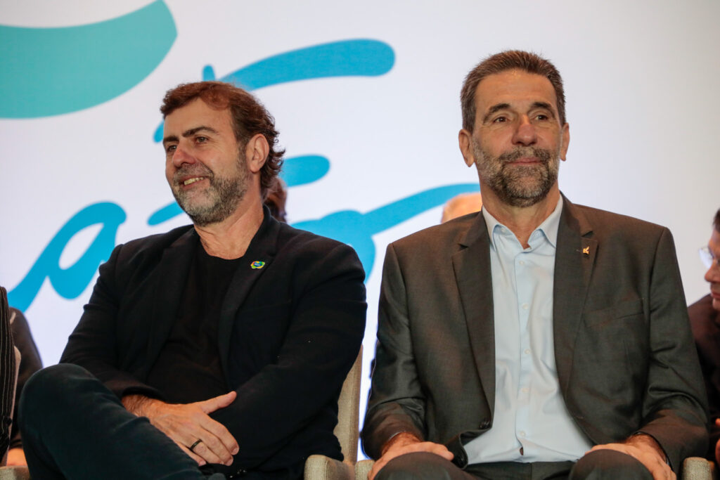 Marcelo Freixo e Enio Jose Verri, diretor geral da Itaipu Marcelo Freixo e Enio Jose Verri, diretor geral da Itaipu