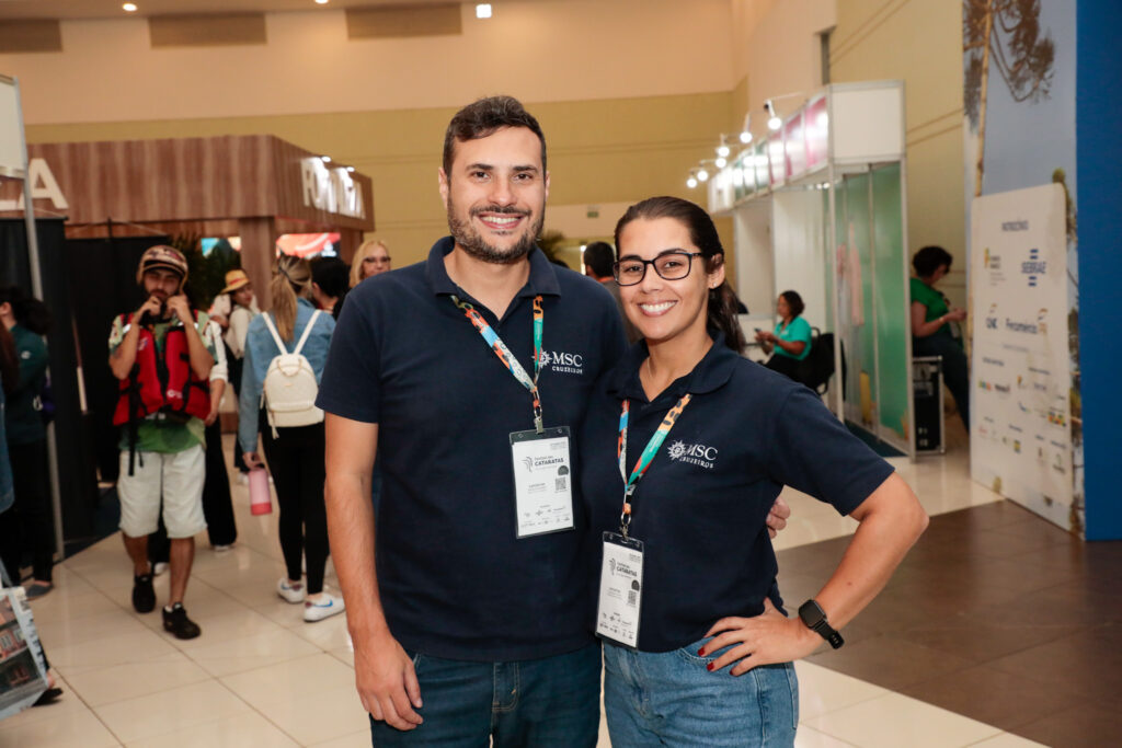 Márcio Genario e Elizângela Silva, da MSC Cruzeiros