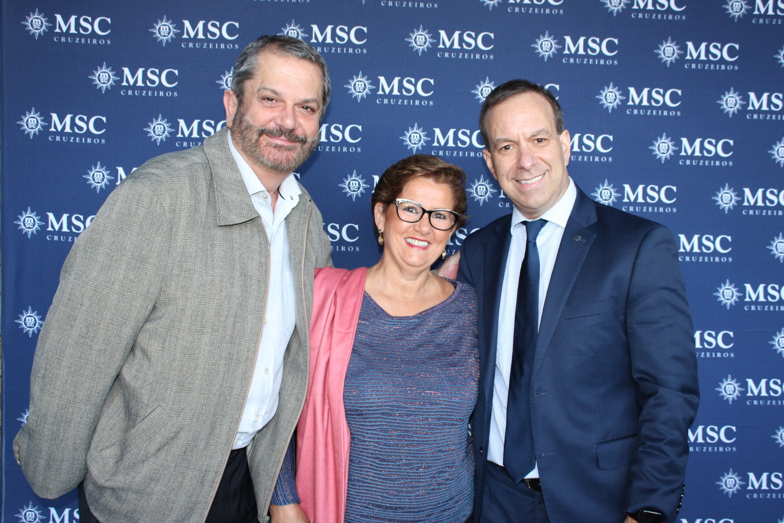 Marcos Paulin, da CVC, Ines Bellini, da Mendes Tur, e Adrian Ursilli, da MSC Marcos Paulin, da CVC, Ines Bellini, da Mendes Tur, e Adrian Ursilli, da MSC