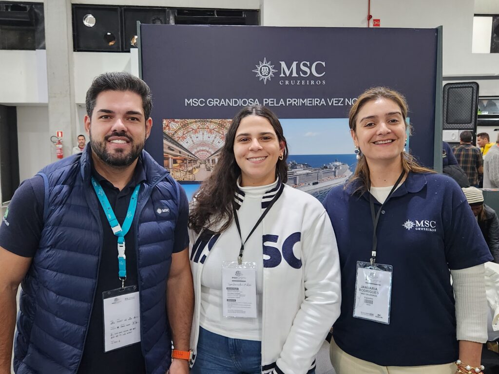 Marcos Souza, Julia Rezende e Januária Rodrigues, MSC Cruzeiros