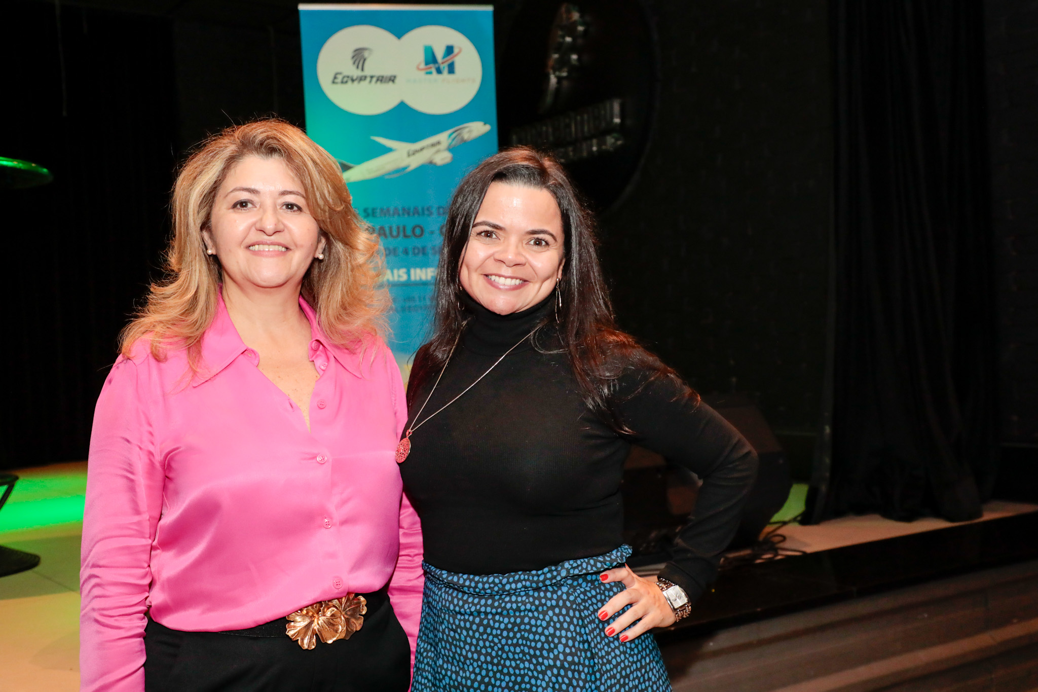 Marlene de Sousa, diretora Comercial da Master Flights, e Silvana Oliveira, da Agaxtur Marlene de Sousa, diretora Comercial da Master Flights, e Silvana Oliveira, da Agaxtur