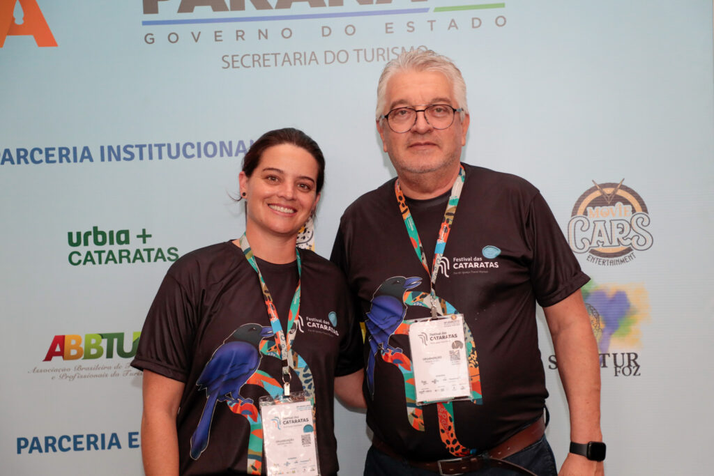 Mayara e Paulo Angeli, organizadores do Festival das Cataratas