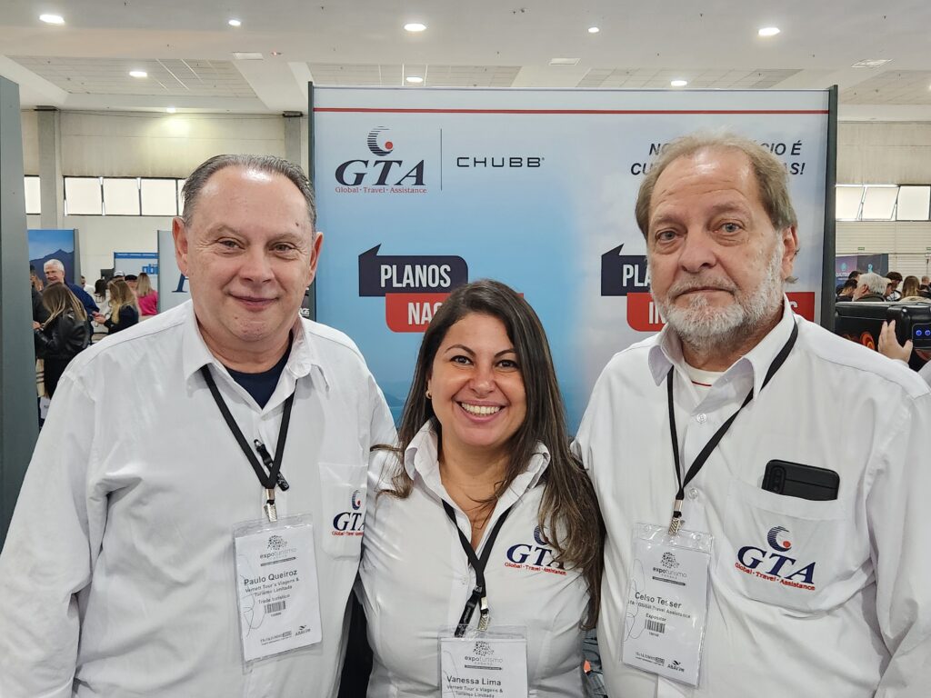 Paulo Queiroz, Vanessa Lima e Celso Tesser, da GTA Seguros