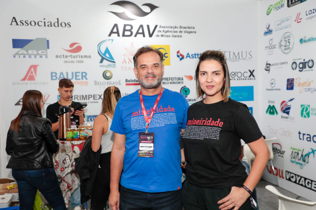 Peter Mangabeira, presidente da Abav-MG, e Aline Glaeser, diretora da Travel Next Minas Peter Mangabeira, presidente da Abav-MG, e Aline Glaeser, diretora da Travel Next Minas