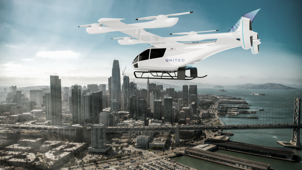 United eVTOL 2023 United quer introduzir aeronaves elétricas de transporte urbano em São Francisco (EUA)