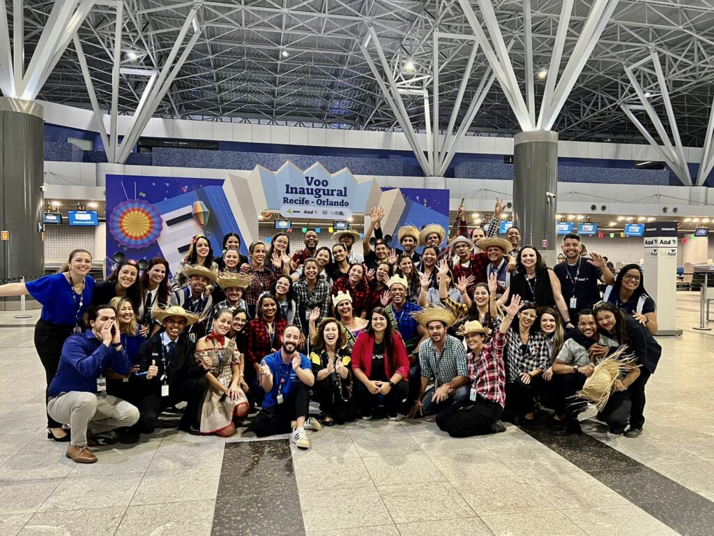 Equipe responsável pelo voo inaugural