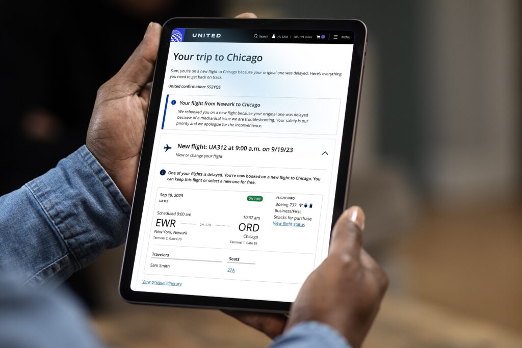 App da United agora informa alternativas de remarcação e vouchers de refeição e hospedagem App da United agora informa alternativas de remarcação e vouchers de refeição e hospedagem