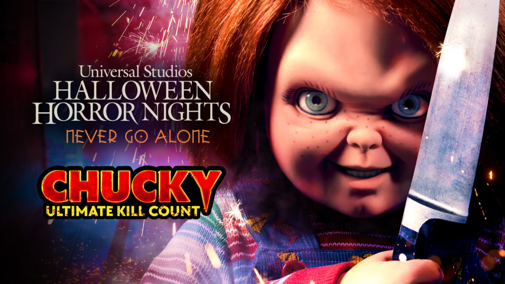 04 Chucky Ultimate Kill Count Universal revela últimas casas e programação completa do Halloween Horror Nights 2023