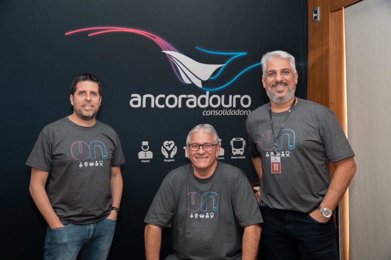 Daniel Castanho, Roberto Garbin e Marcelo Rolim, do Grupo Ancoradouro