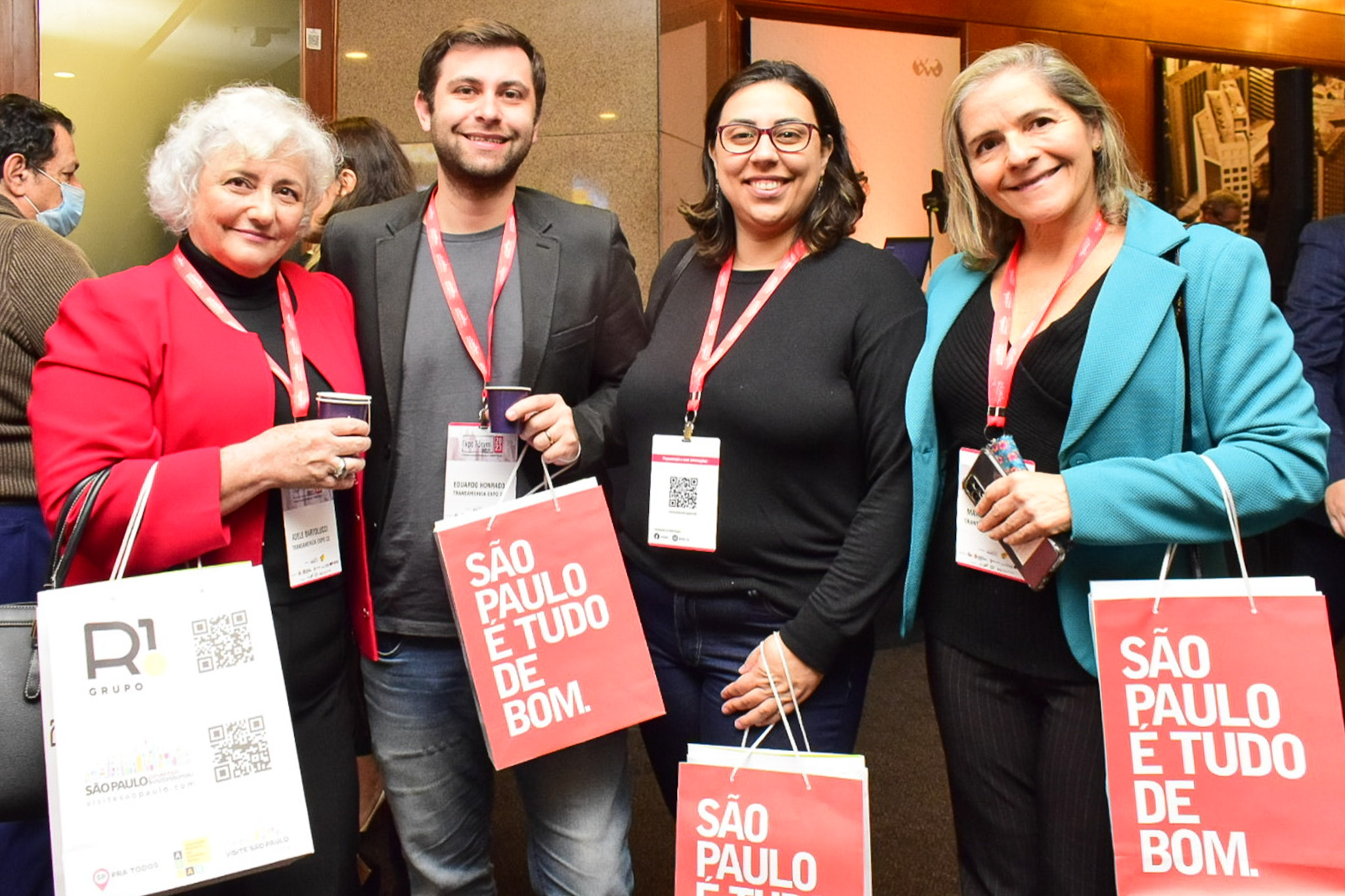 Andréia Bartolucci, Eduardo Honrado, Fernanda Fidelis e Márcia Castilho, do Transamerica Expo Andréia Bartolucci, Eduardo Honrado, Fernanda Fidelis e Márcia Castilho, do Transamerica Expo