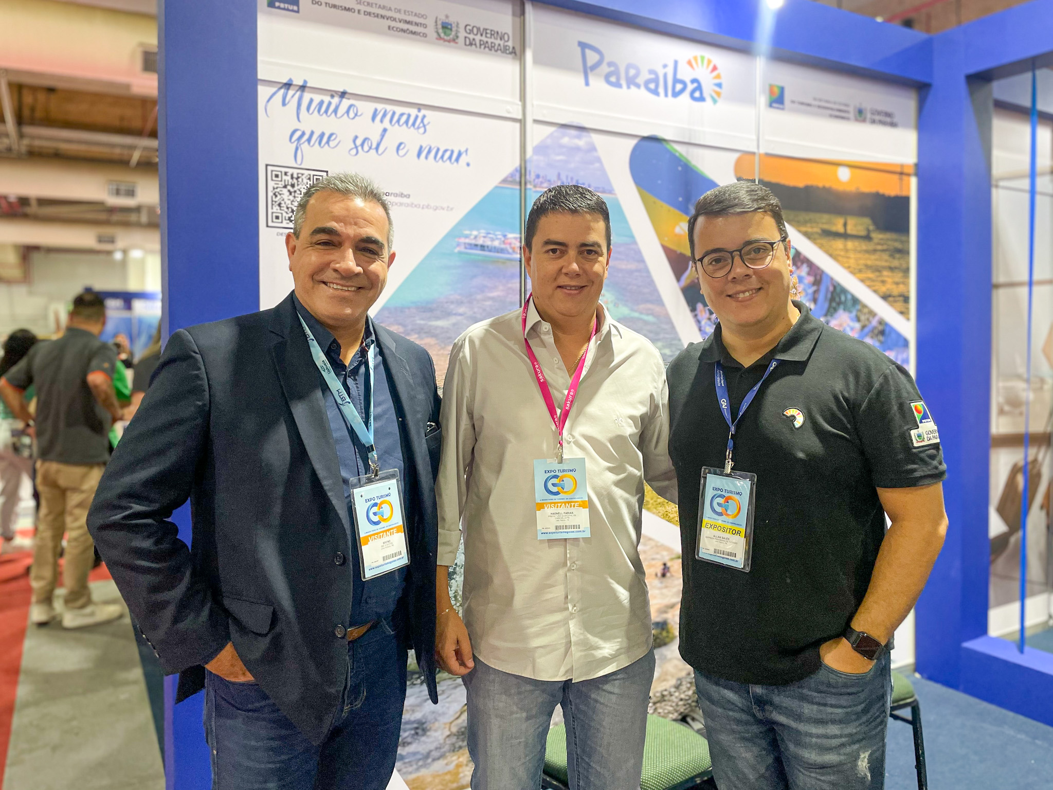 Breno Mesquita, da BTM; Haenell Farias, da Setur de Cabedelo; e Allan Sales, da PBTur Breno Mesquita, da BTM; Haenell Farias, da Setur de Cabedelo; e Allan Sales, da PBTur
