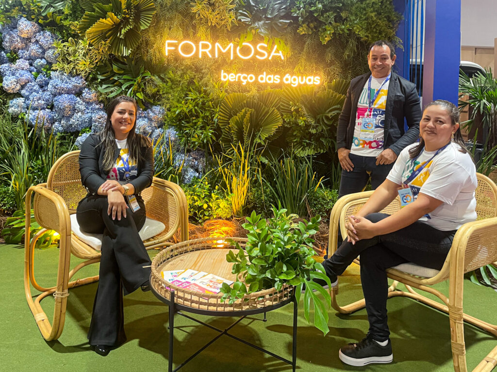 Carla Marins, Nadya Lima e Admar Caldas, da Secretária de Turismo de Formosa