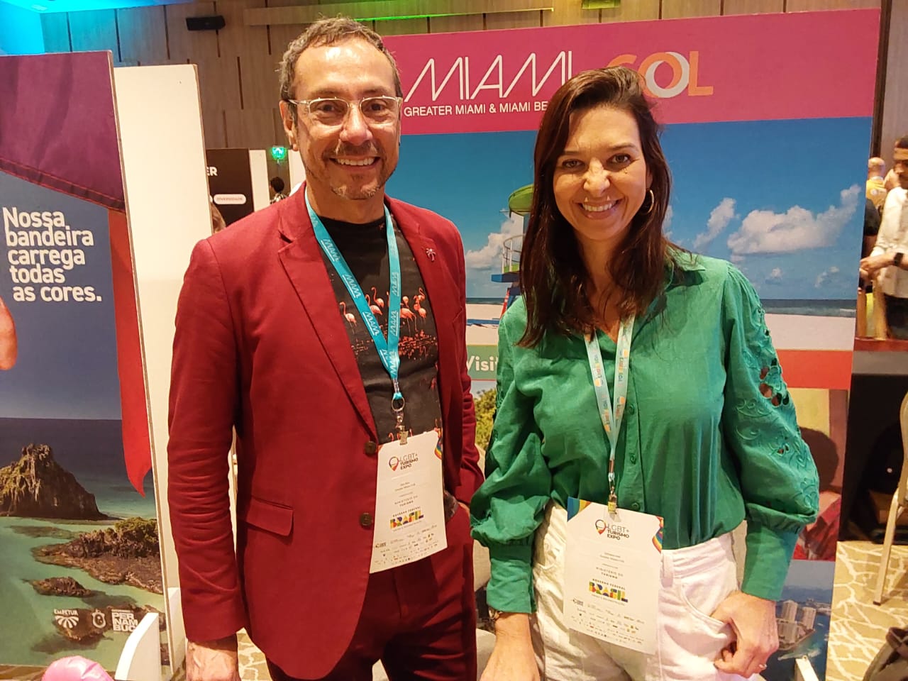 Dan Rios e Tatiana Leal do Great Miami CVB Dan Rios e Tatiana Leal do Great Miami CVB