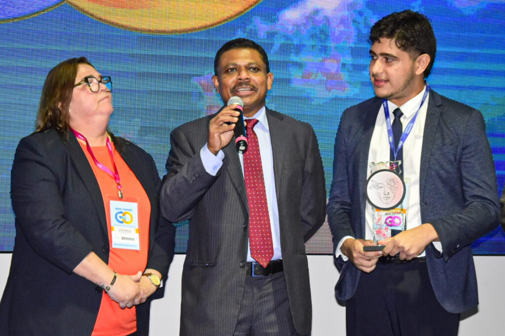 Dassanayake Mudiyanselage Sumith, embaixador do Siri Lanka na cerimônia de abertura da Expo Turismo Goiás