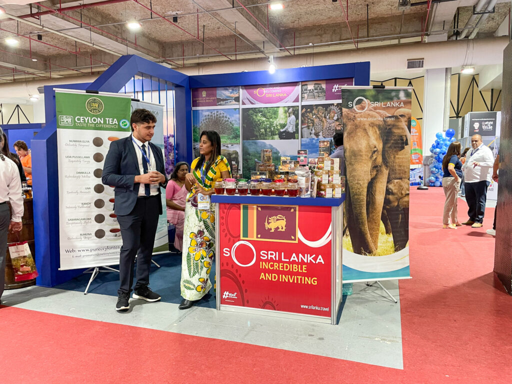 Estande do Siri Lanka na Expo Turismo Goiás
