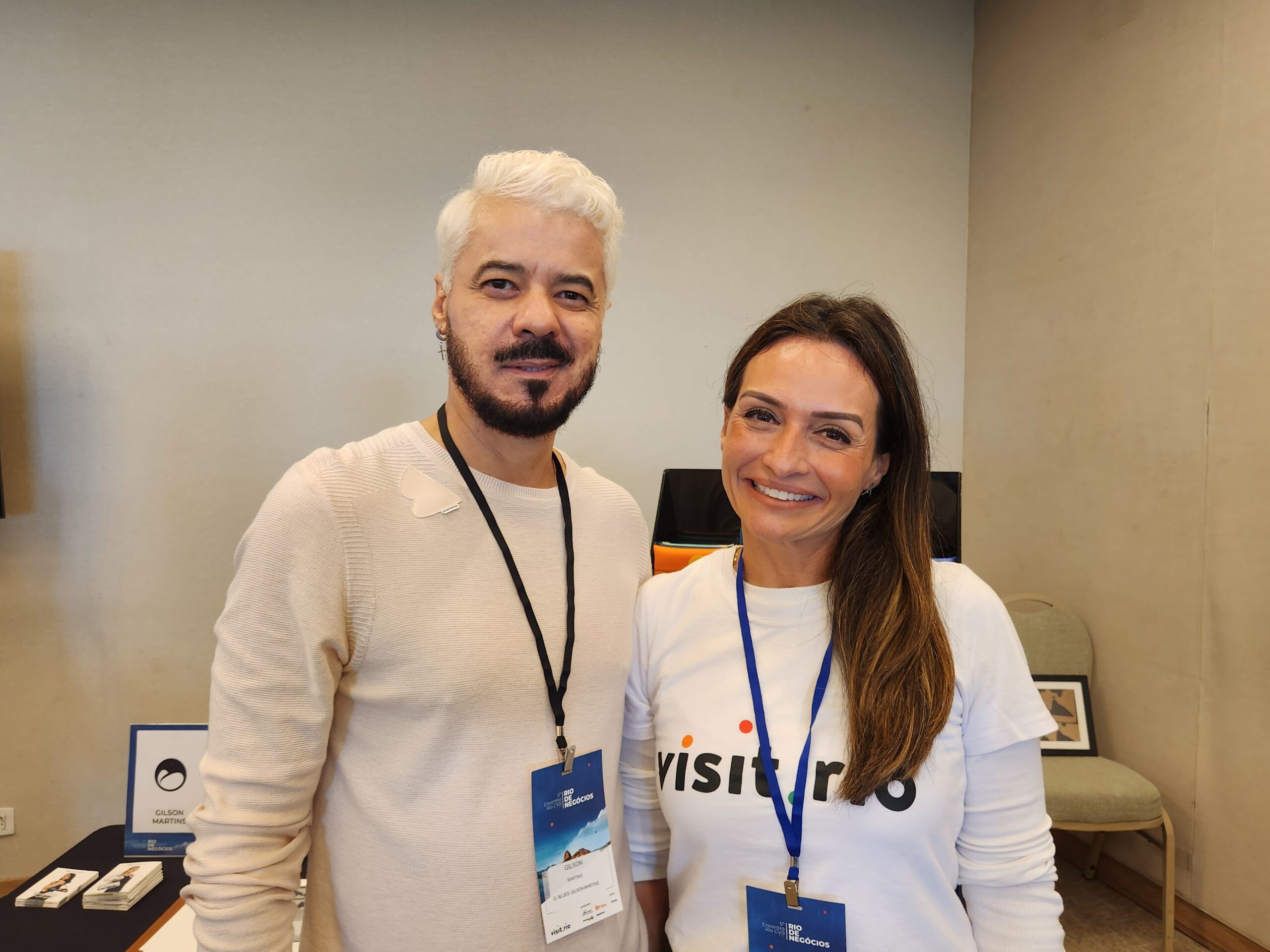 Gilson Martins e Roberta Werner, Werner, diretora executiva do Rio CVB Visit Rio Gilson Martins e Roberta Werner, Werner, diretora executiva do Rio CVB Visit Rio