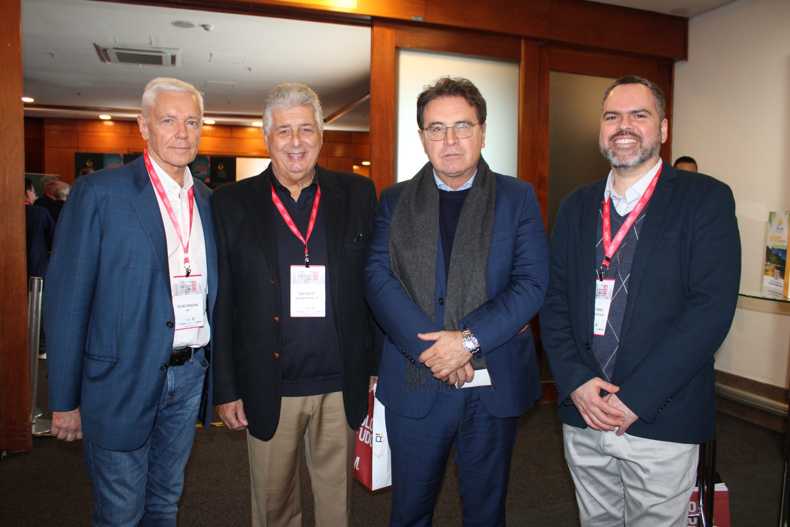 Roland Bonadona, da BHC, Caio Calfat, Vinicius Lummertz, do Grupo Wish, e Rodrigo Ramos, da Braztoa Roland Bonadona, da BHC, Caio Calfat, Vinicius Lummertz, do Grupo Wish, e Rodrigo Ramos, da Braztoa