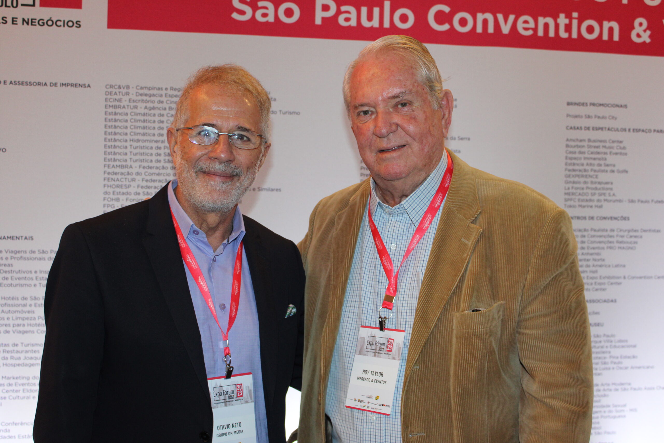 Otavio Neto, do Grupo ON, e Roy Taylor, do M&E Otavio Neto, do Grupo ON, e Roy Taylor, do M&E