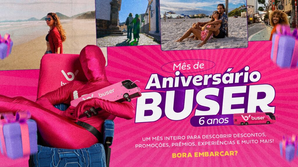 Buser vai levar passageiros para conhecer cidades brasileiras com tudo pago Buser vai levar passageiros para conhecer cidades brasileiras com tudo pago