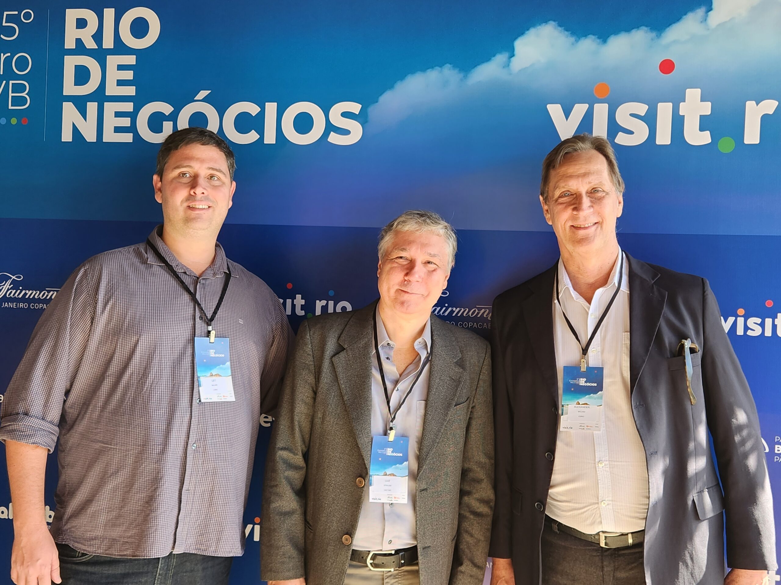 Leo Balard, C2Rio, Luiz Strauss, presidente da AbavRJ, e Alexander Balardjischvili, C2Rio Tours&Travel Leo Balard, C2Rio, Luiz Strauss, presidente da AbavRJ, e Alexander Balardjischvili, C2Rio Tours&Travel