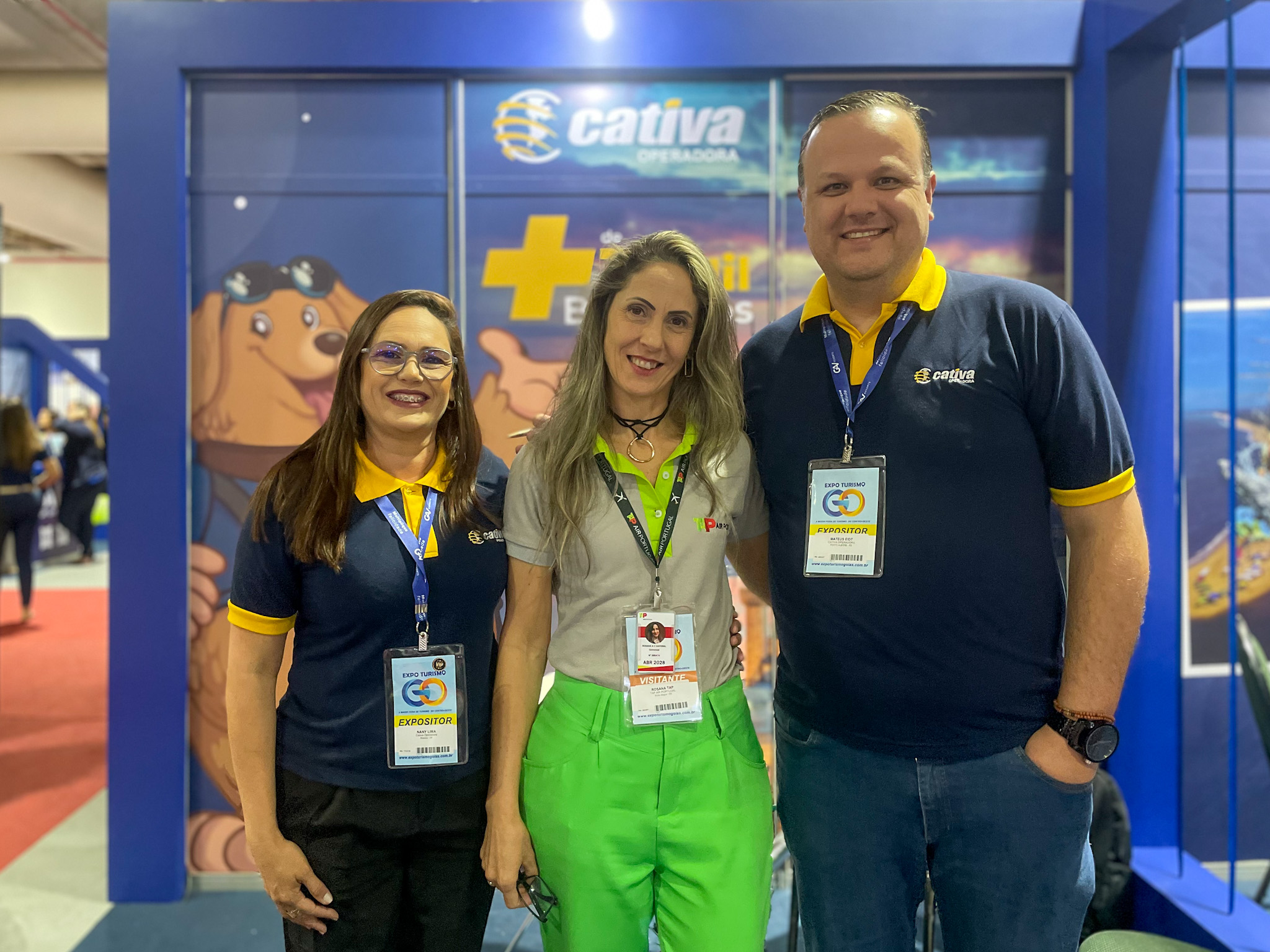 Nany Lima, da Cativa Operadora; Rosana Caporal, da TAP e Mateus Eidt, da Cativa Operadora Nany Lima, da Cativa Operadora; Rosana Caporal, da TAP e Mateus Eidt, da Cativa Operadora