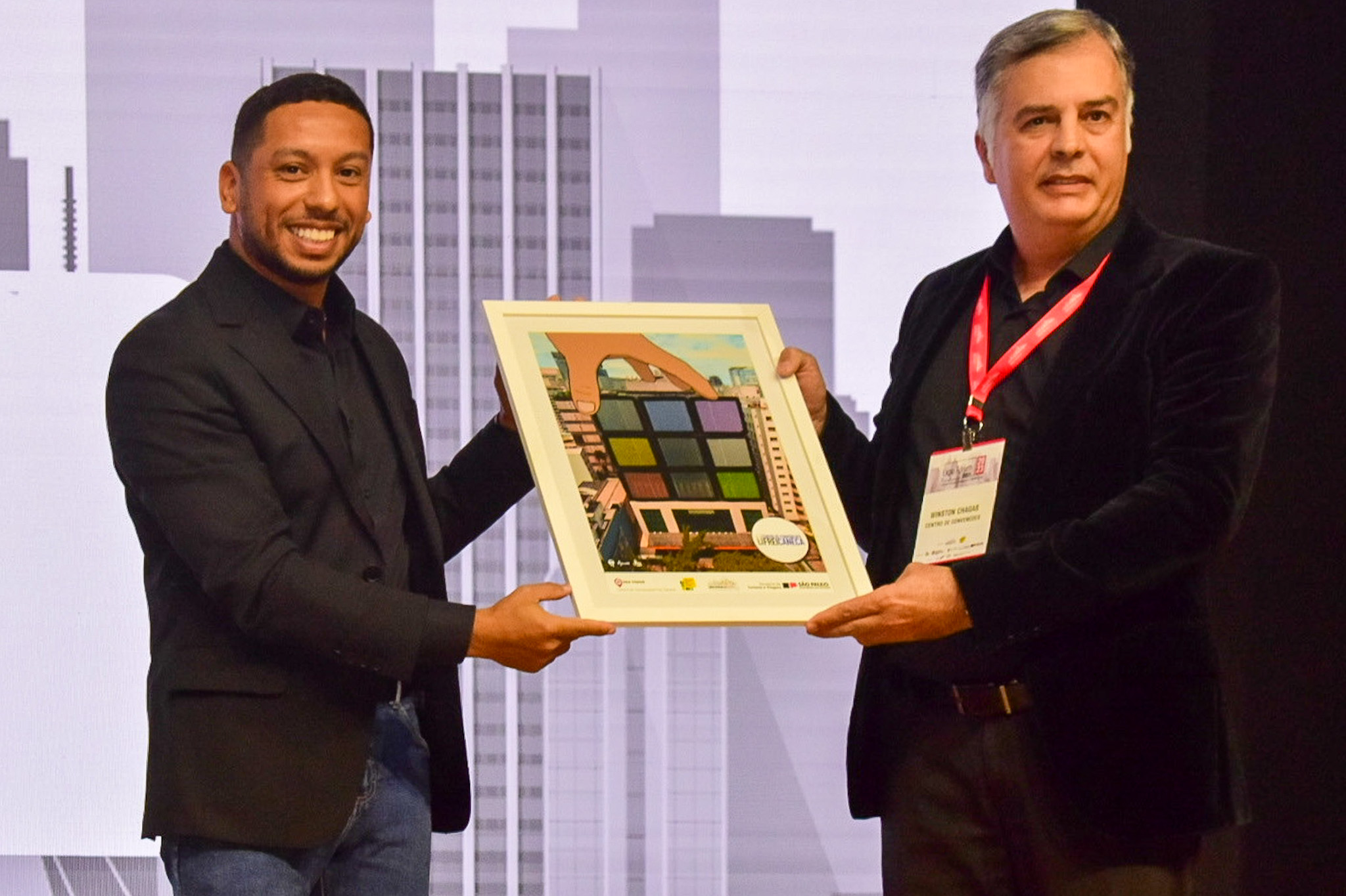 Quadro com peça artística que faz parte da nova campanha das redes sociais de São Paulo Quadro com peça artística que faz parte da nova campanha das redes sociais de São Paulo