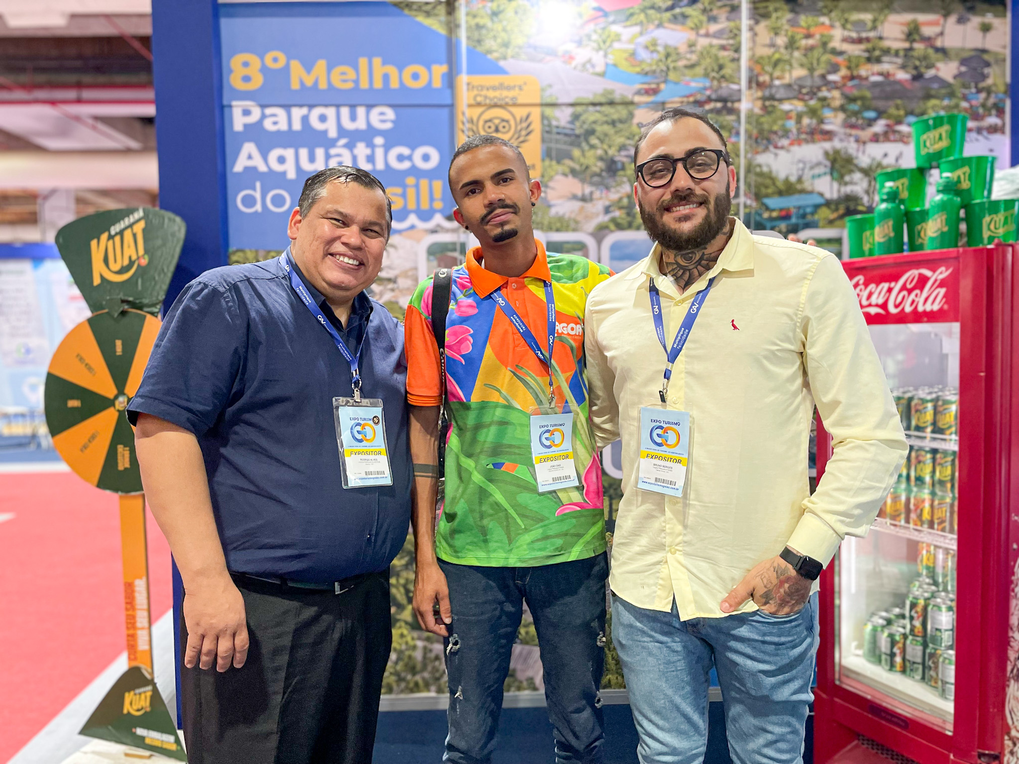 Rodrigo Alves, João Dias e Bruno Borges, da Lago Parques e Hotéis Rodrigo Alves, João Dias e Bruno Borges, da Lago Parques e Hotéis