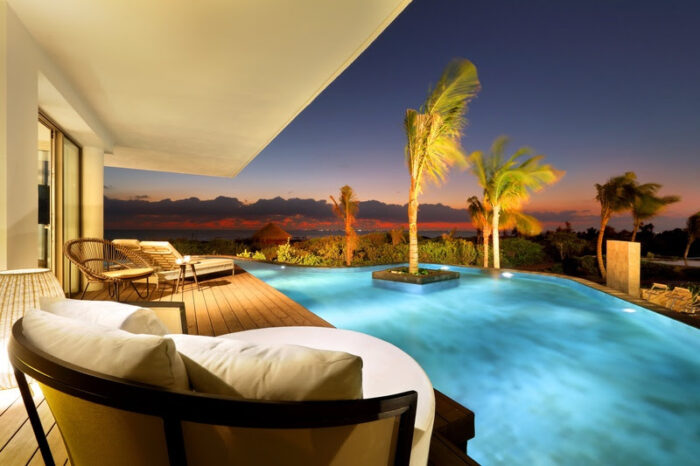 Palladium Hotel Group lança nova edição da Palladium Week com descontos de até 60% 1 Suíte do TRS Coral, em Cancún, oferece sofisticação e privacidade (Divulgação/Palladium Hotel Group)