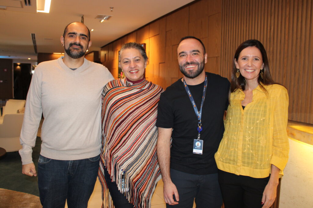 Diego Silva, Adriana Faro e Pedro Romio, da Qualitours, e Milagros Scavarda, da Albatros Expeditions