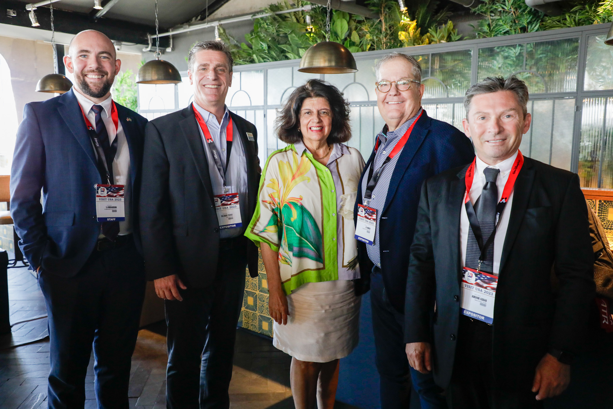 Ej Richardson, do Consulado dos EUA, Patrick Yvars, do Visit Orlando, Jussara Haddad, do Visit USA, DT Minich, do Experience Kissimmee, e Adriano Aguiar, da Hertz Ej Richardson, do Consulado dos EUA, Patrick Yvars, do Visit Orlando, Jussara Haddad, do Visit USA, DT Minich, do Experience Kissimmee, e Adriano Aguiar, da Hertz