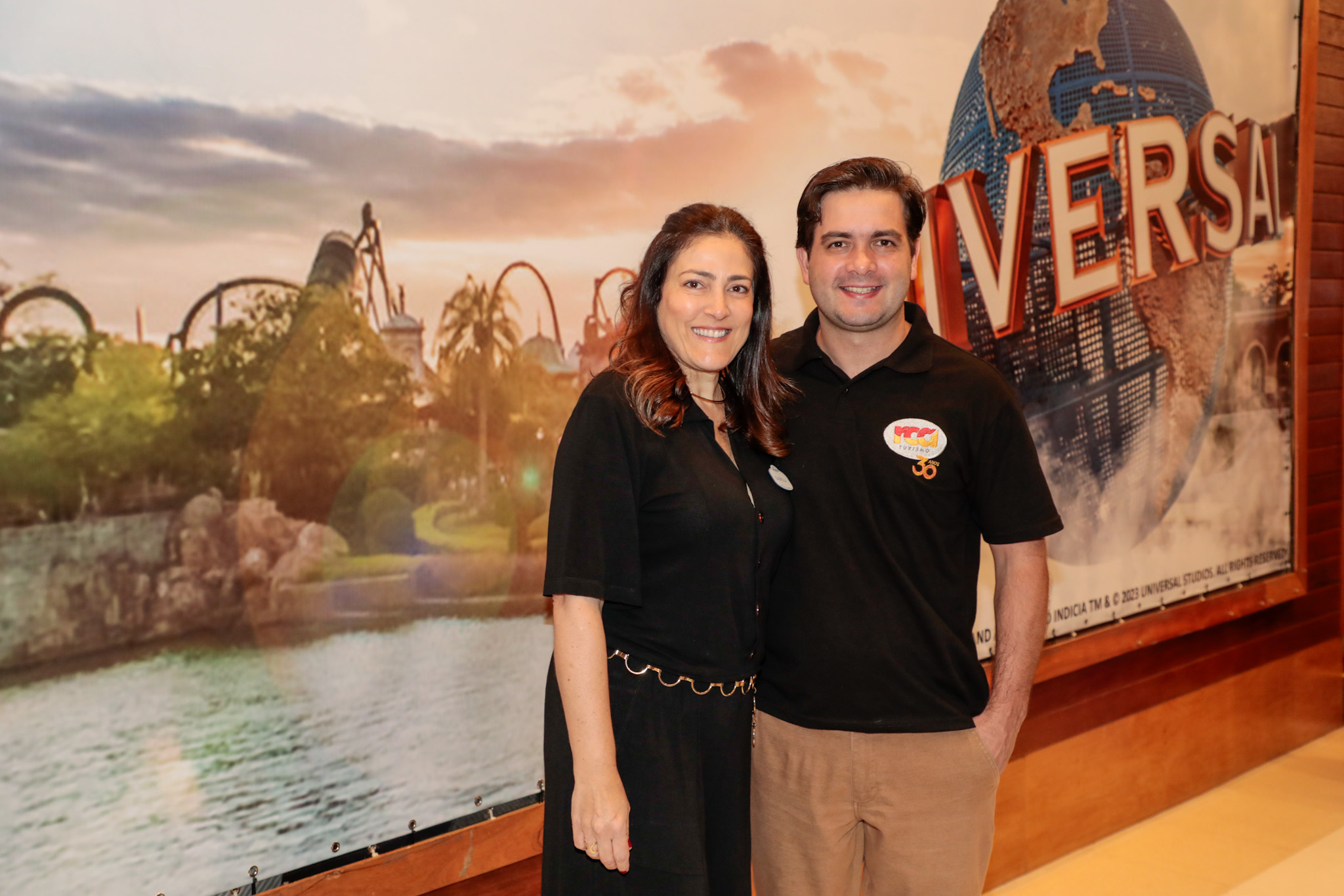 Gabriella Cavalheiro, diretora de desenvolvimento de negócios na América Latina na Universal, e Fernando Nobre, da RCA Gabriella Cavalheiro, diretora de desenvolvimento de negócios na América Latina na Universal, e Fernando Nobre, da RCA