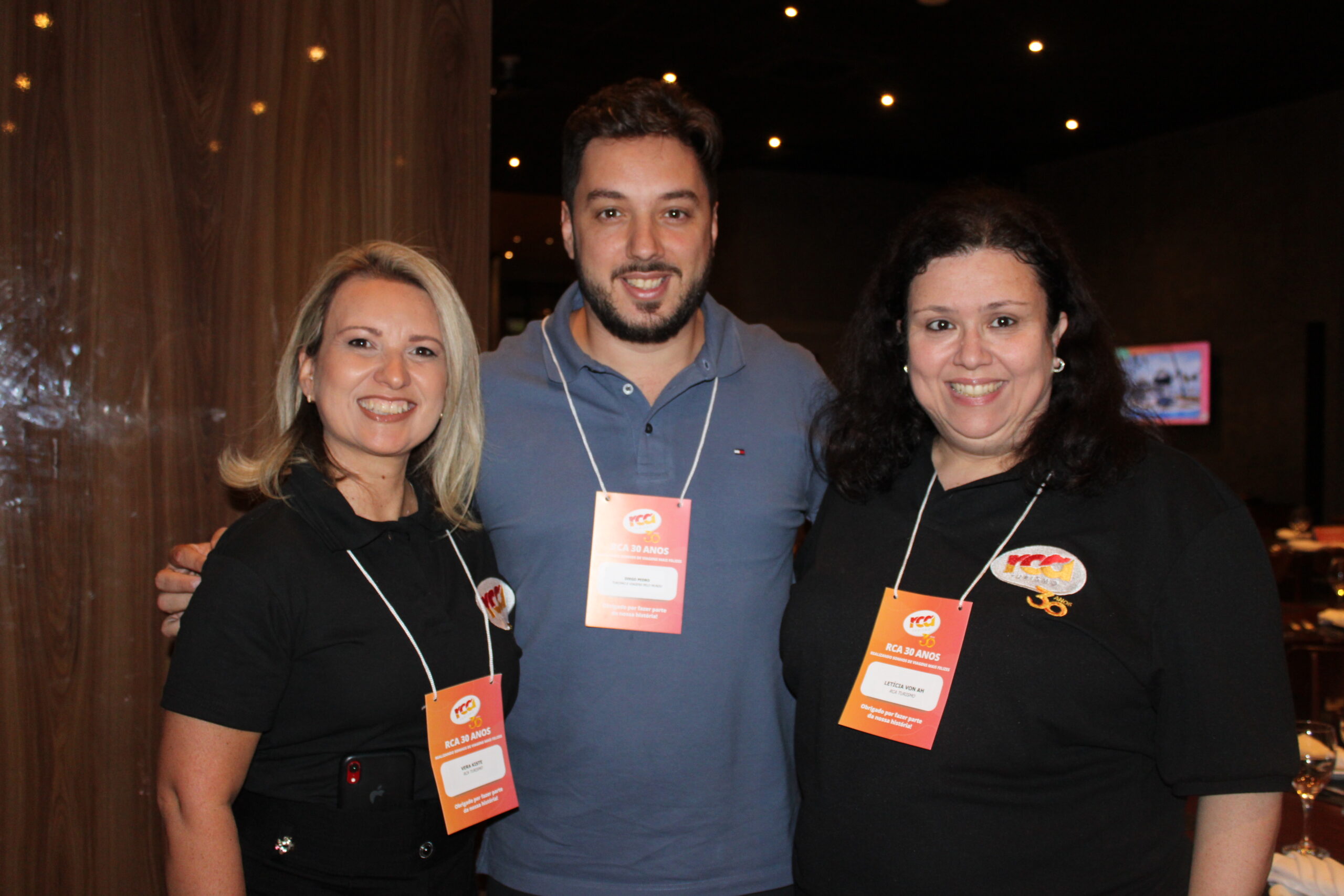 Vera Kiste, da RCA, Diego Pedro, da Turismo e Viagens Pelo Mundo, e Letícia Von AH, da RCA Vera Kiste, da RCA, Diego Pedro, da Turismo e Viagens Pelo Mundo, e Letícia Von AH, da RCA