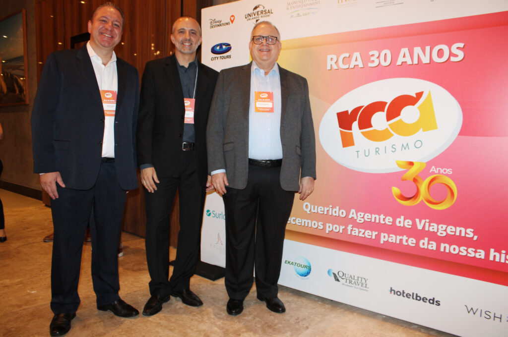 Rogério Leites, Fábio Craveiro e Rodolpho Gernster, da RCA