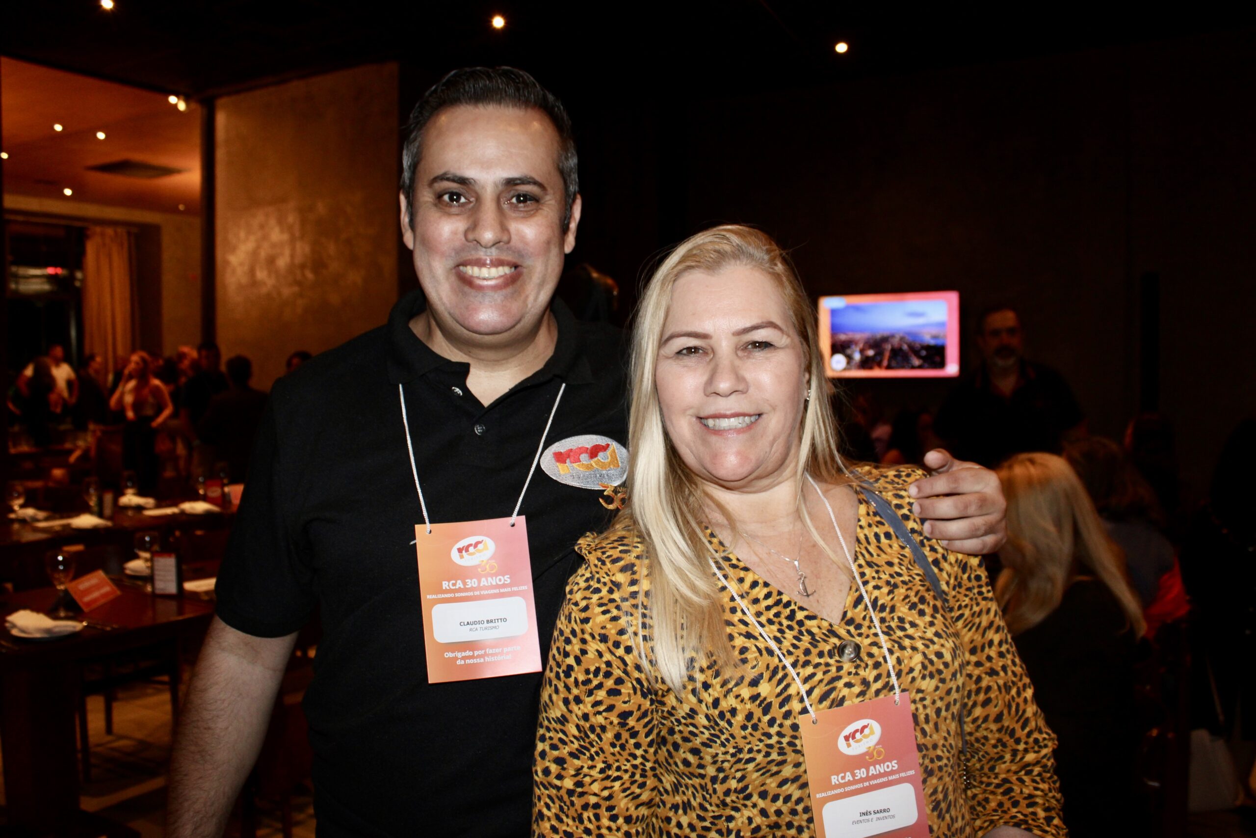 Claudio Britto, da RCA, e Inês Sarro, do Eventos e Inventos Claudio Britto, da RCA, e Inês Sarro, do Eventos e Inventos