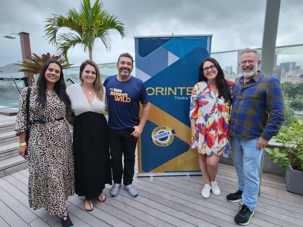Ingrid Santos e Ana Elisa, Brand USA, Jorge Souza, diretor de Marketing da Orinte, Lizandra Pajak, Brand USA, e Clóvis Casemiro, do IGLTA