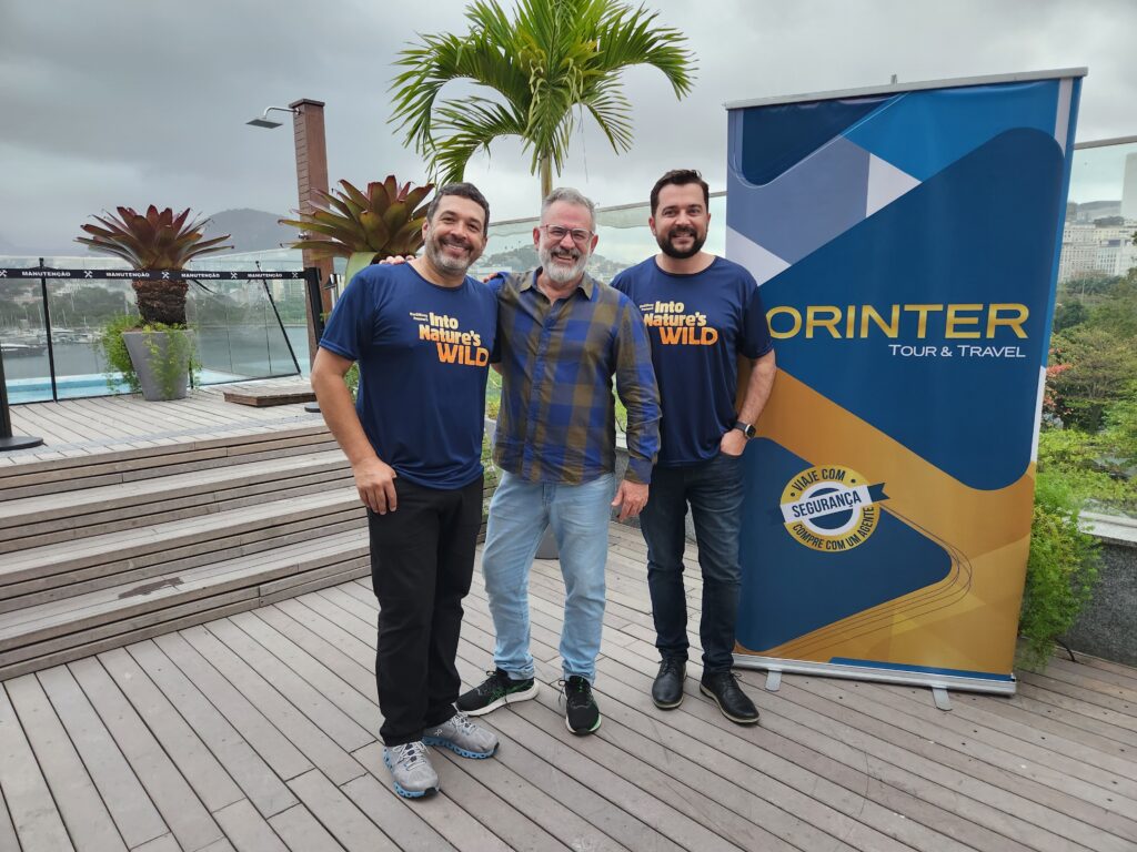 Jorge Souza diretor de Marketing da Orinter Clovis Casemiro IGLTA e Waldemir Jr diretor de Operacoes da Orinter Tudo pronto para o USA Day da Orinter que acontece nesta quarta (16); veja fotos do coquetel