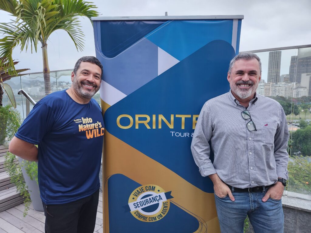 Jorge Souza, diretor de Marketing da Orinter, e Allan Colen, Travel South USA