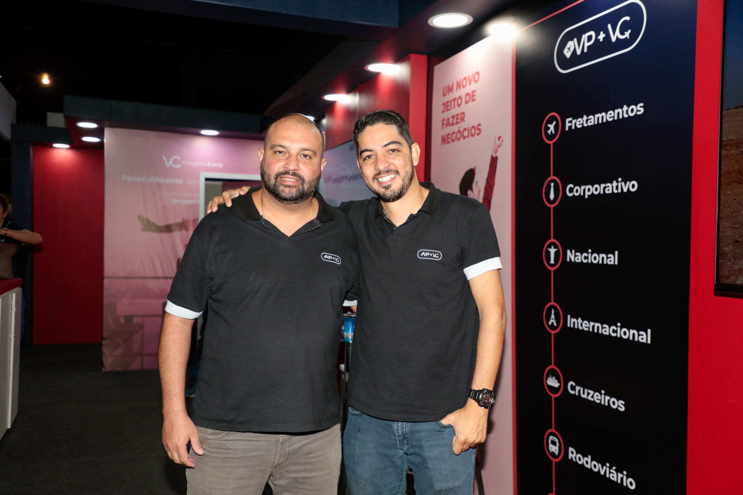 Leandro Roberto e Elcio Cattin, da ViagensPromo e ViagensCorp