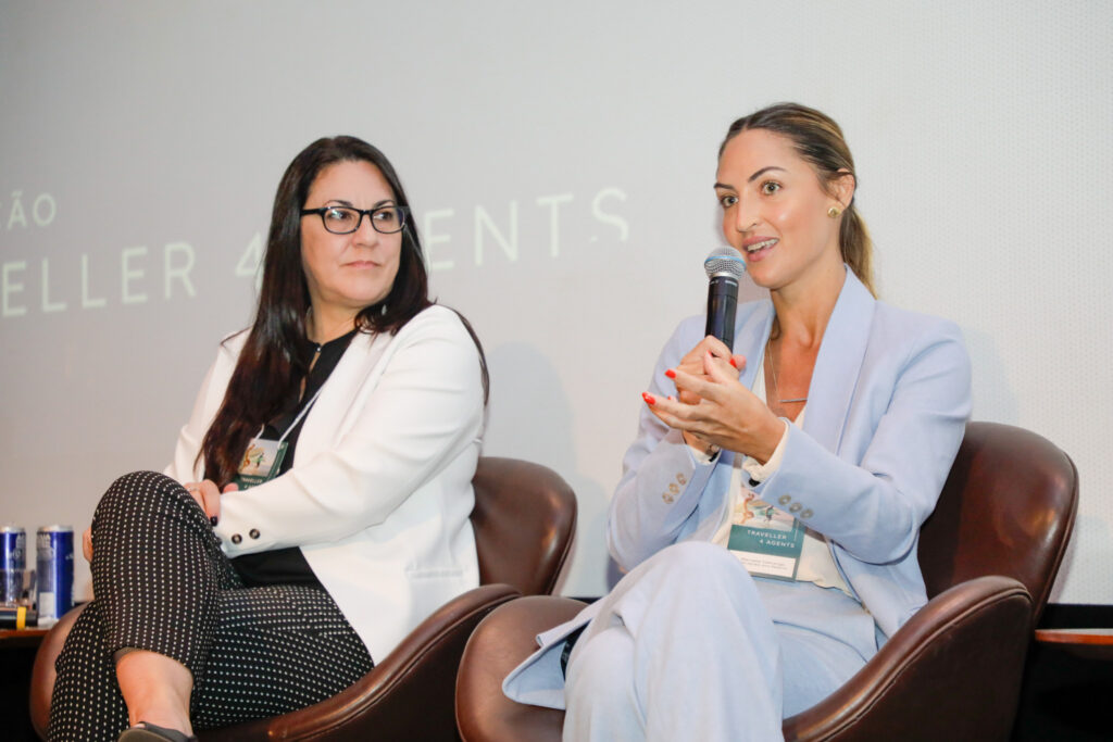 Lizandra Pajak, do Brand USA, e Marcela Camargo, do IHG