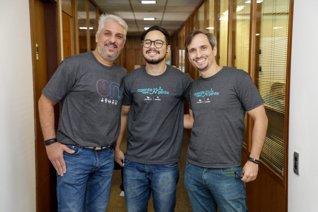 Marcelo Rolim, Felipe Obata, e Kaue Freitas, da Ancoradouro