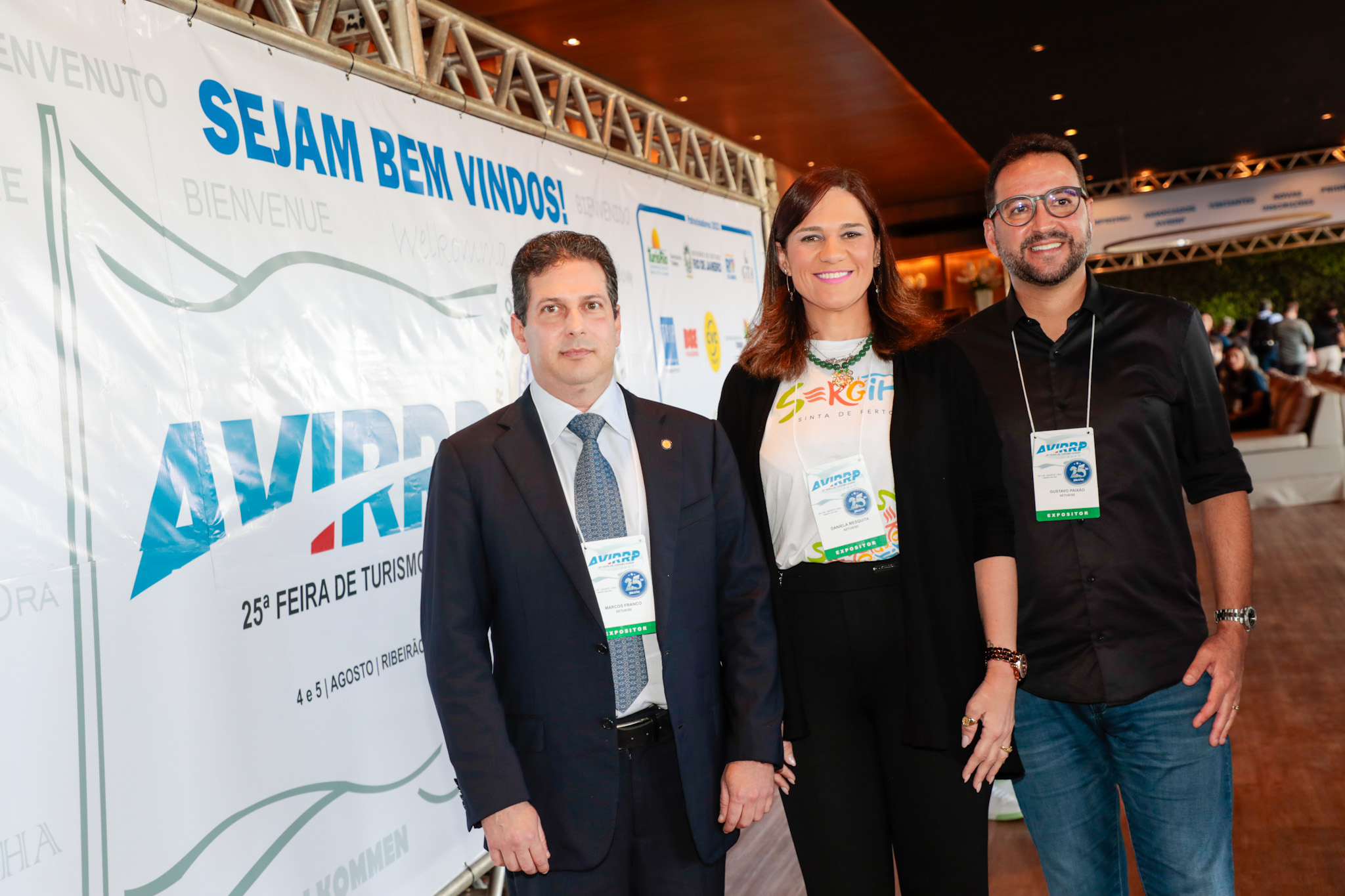 Marcos Franco, secretário de Turismo de Sergipe, Daniela Mesquita e Gustavo Paixão, da Setur-SE Marcos Franco, secretário de Turismo de Sergipe, Daniela Mesquita e Gustavo Paixão, da Setur-SE