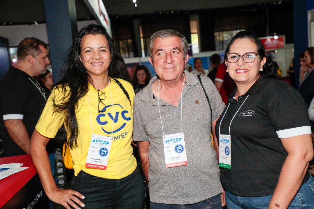 Rose Fernandes, da MR Fernandes, Elvir Parra, da Elvir Parra Turismo, e Sheila Morales, da ViagensPromo