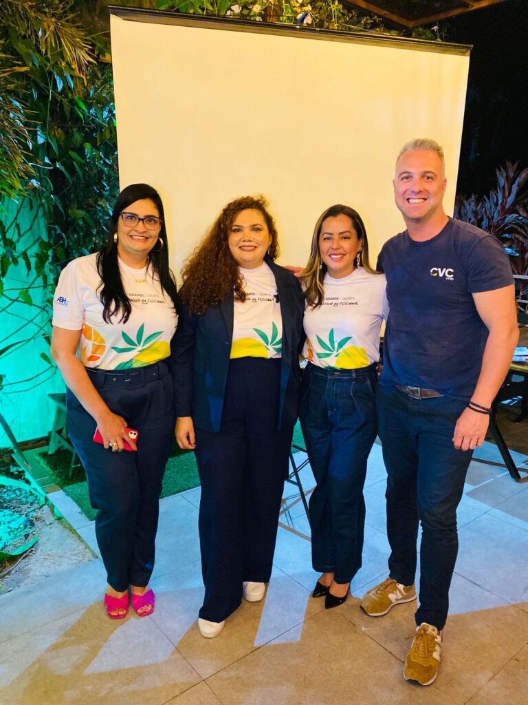 Daniele Campos (CVC Corp), Jaqueline Barbosa (ABIH-RN), Marcela Sacramento (CVC Corp) e Fabrício Romero (CVC Corp)