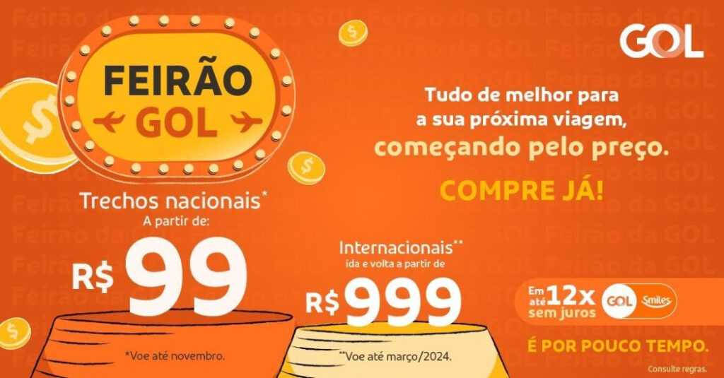 unnamed 29 Gol lança nova edição do Feirão com passagens a partir de R$ 99