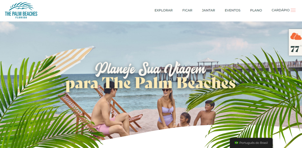 Discover The Palm Beaches lança novo site Discover The Palm Beaches lança novo site