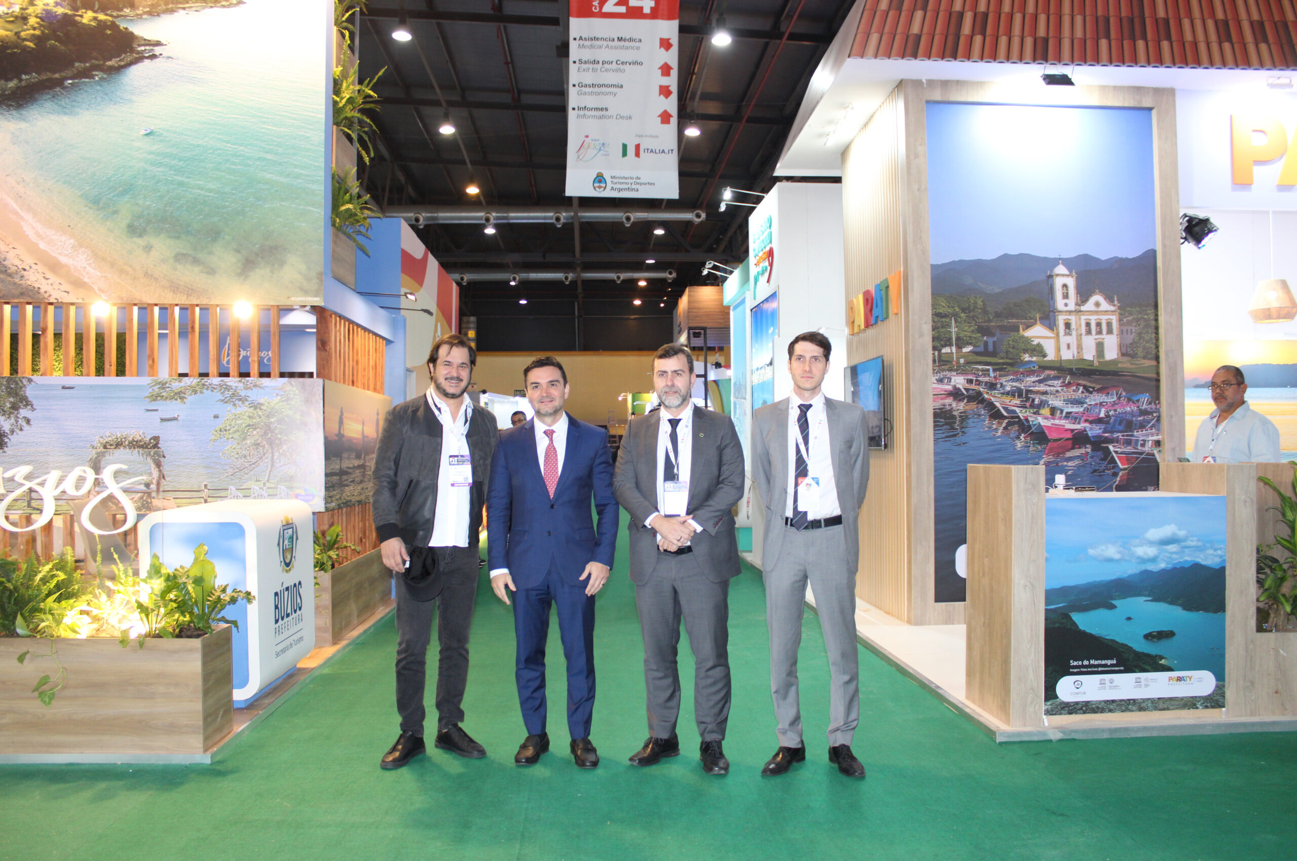 Antonio Rueda, do União Brasil, Celso Sabino, ministro do Turismo, Marcelo Freixo, da Embratur, Heitor Kadri, do MTur Antonio Rueda, do União Brasil, Celso Sabino, ministro do Turismo, Marcelo Freixo, da Embratur, Heitor Kadri, do MTur